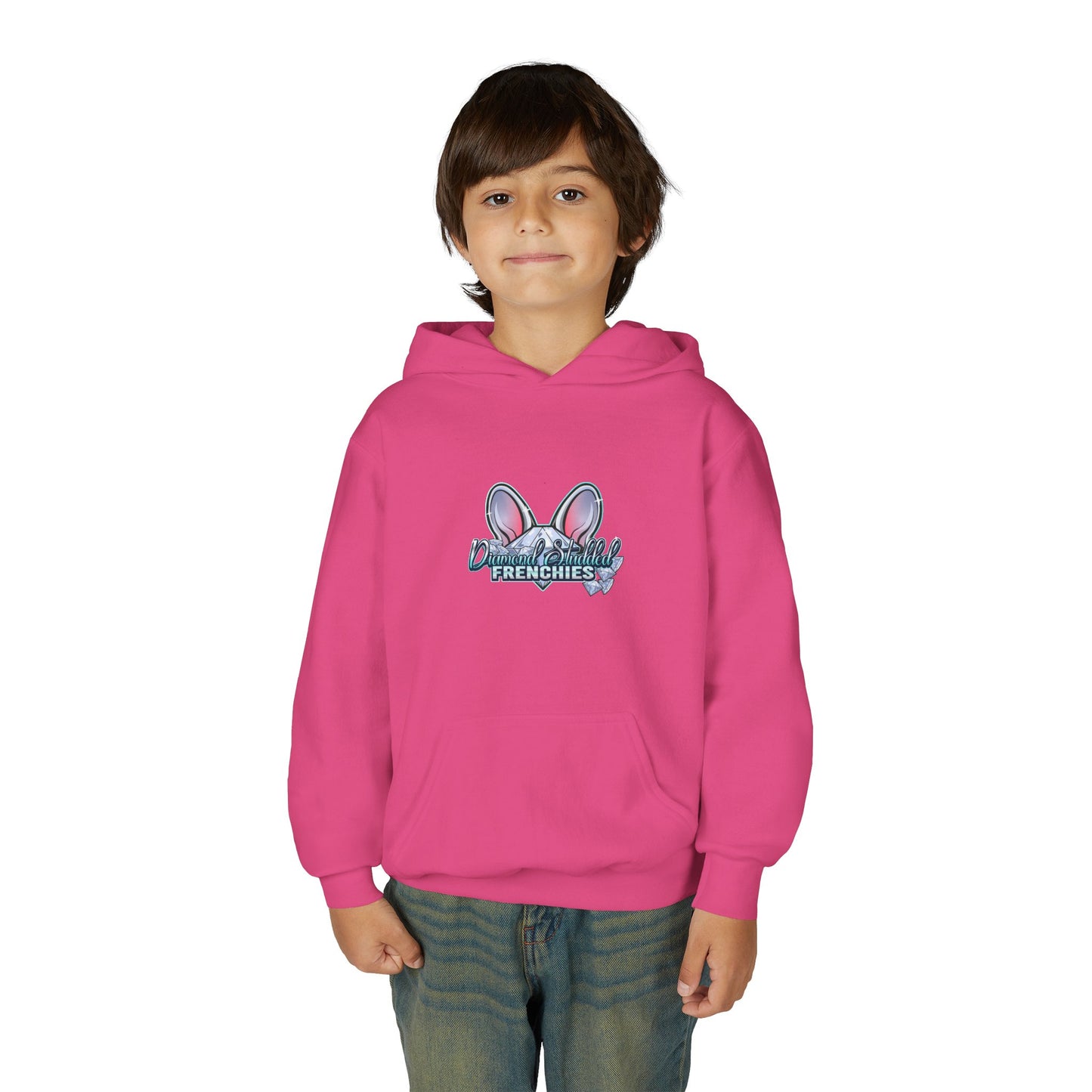 Youth Hoodie — Cute "Frenchies" Bunny Ear Design