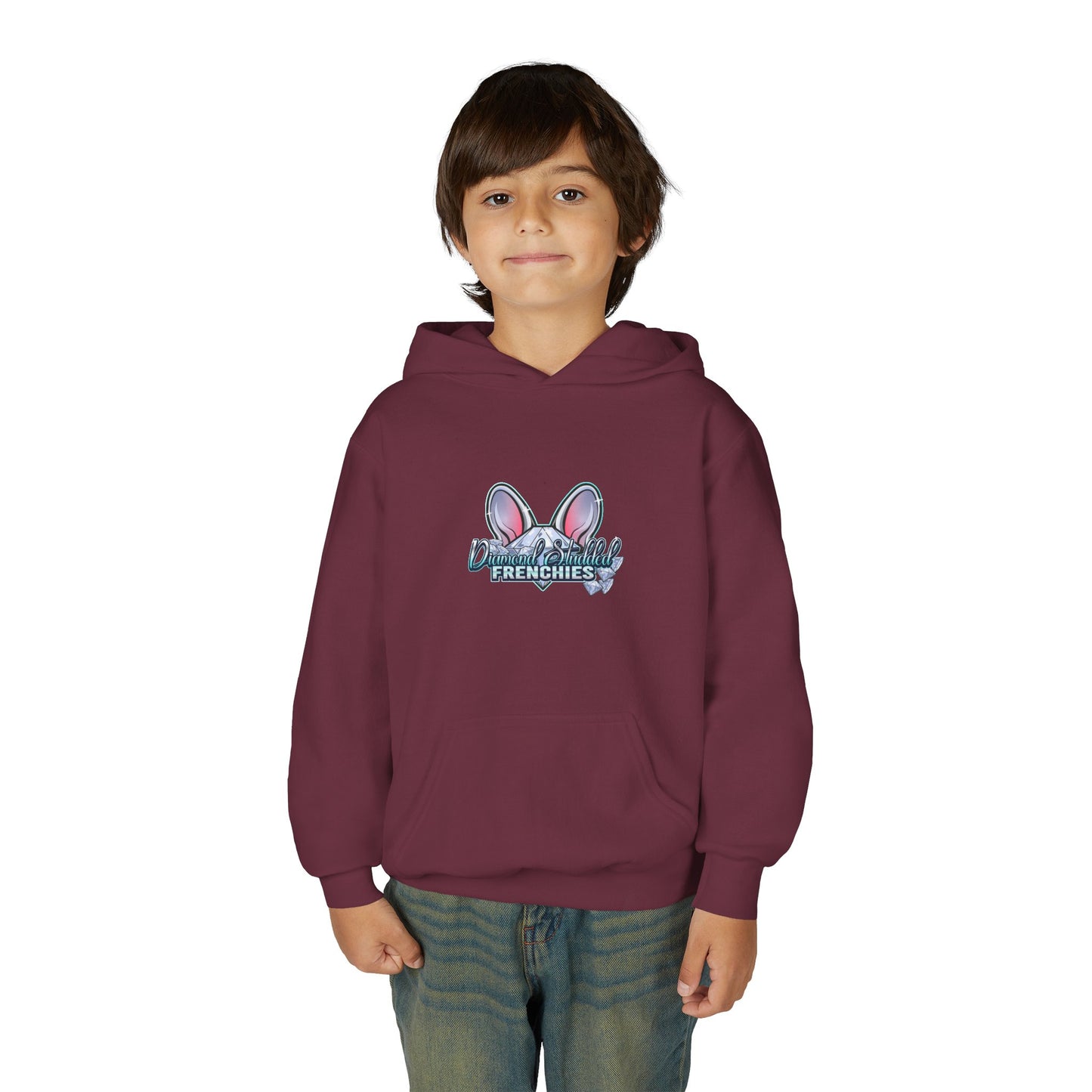Youth Hoodie — Cute "Frenchies" Bunny Ear Design