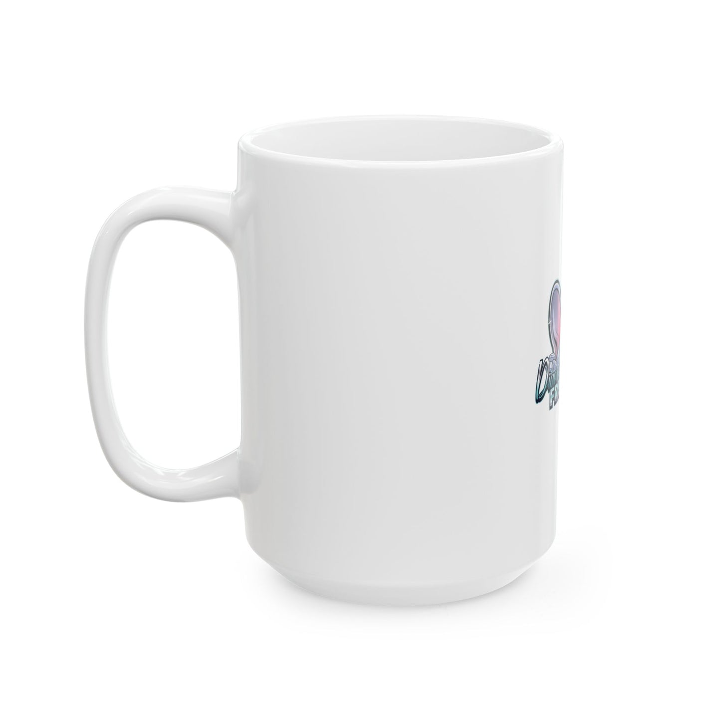 Frenchies Diamond Shield Mug — Cute French Bulldog Ears Logo Ceramic Coffee Cup (11oz/15oz)