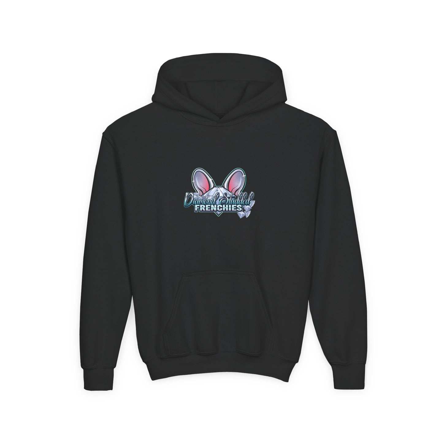 Youth Hoodie — Cute "Frenchies" Bunny Ear Design