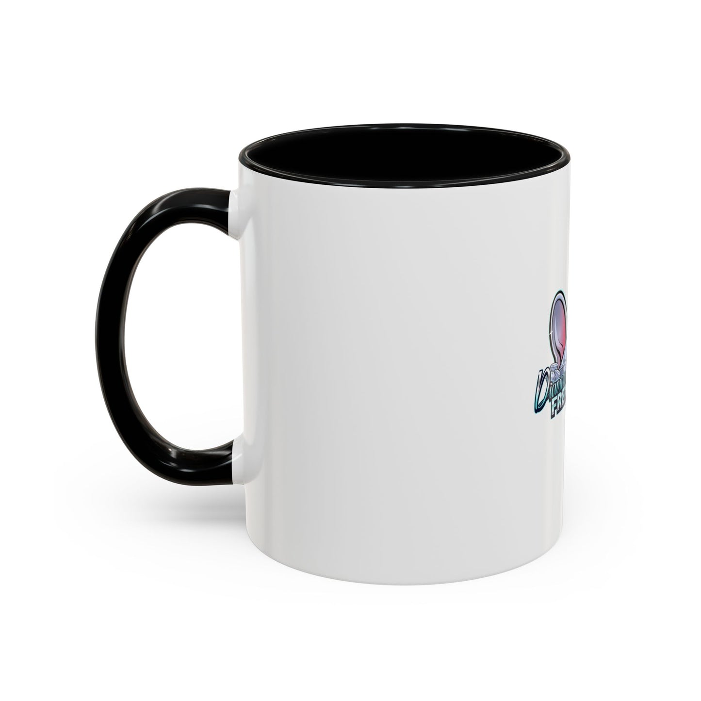Diamond Studded Frenchies Accent Coffee Mug — Cute French Bulldog Ears Design