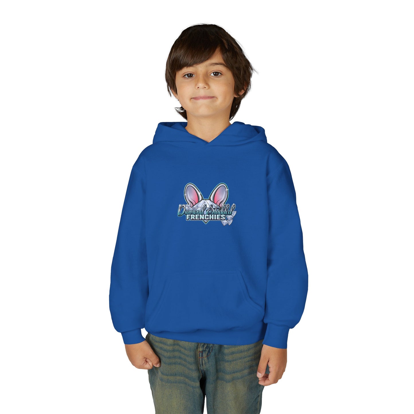Youth Hoodie — Cute "Frenchies" Bunny Ear Design