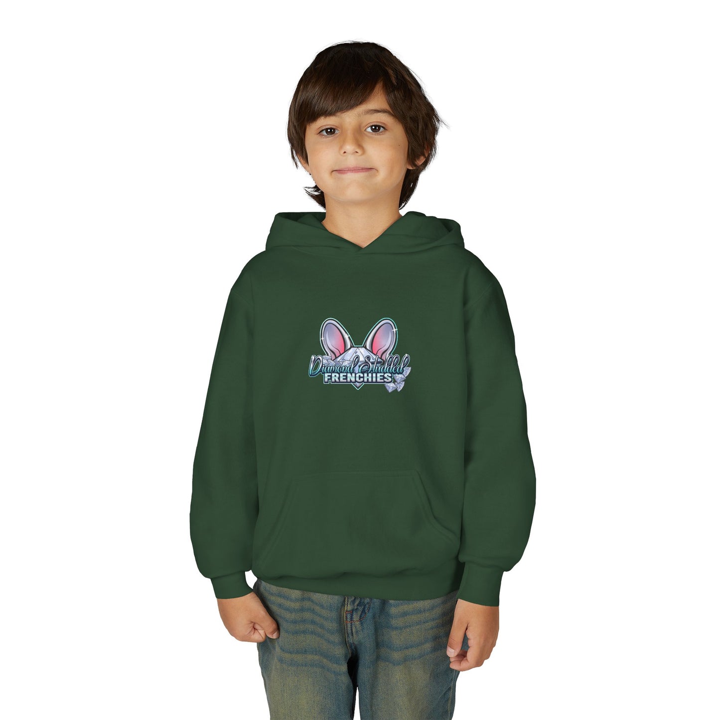 Youth Hoodie — Cute "Frenchies" Bunny Ear Design