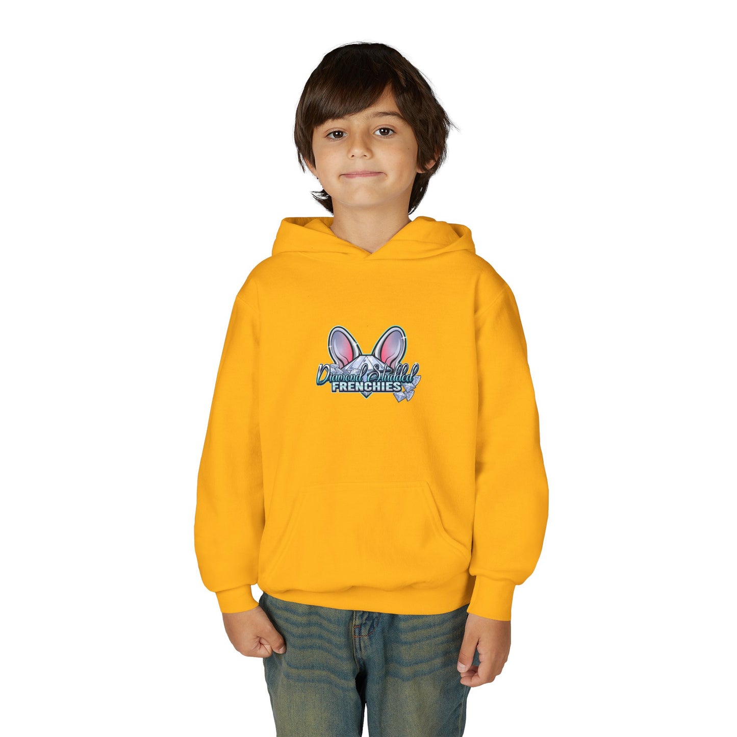Youth Hoodie — Cute "Frenchies" Bunny Ear Design