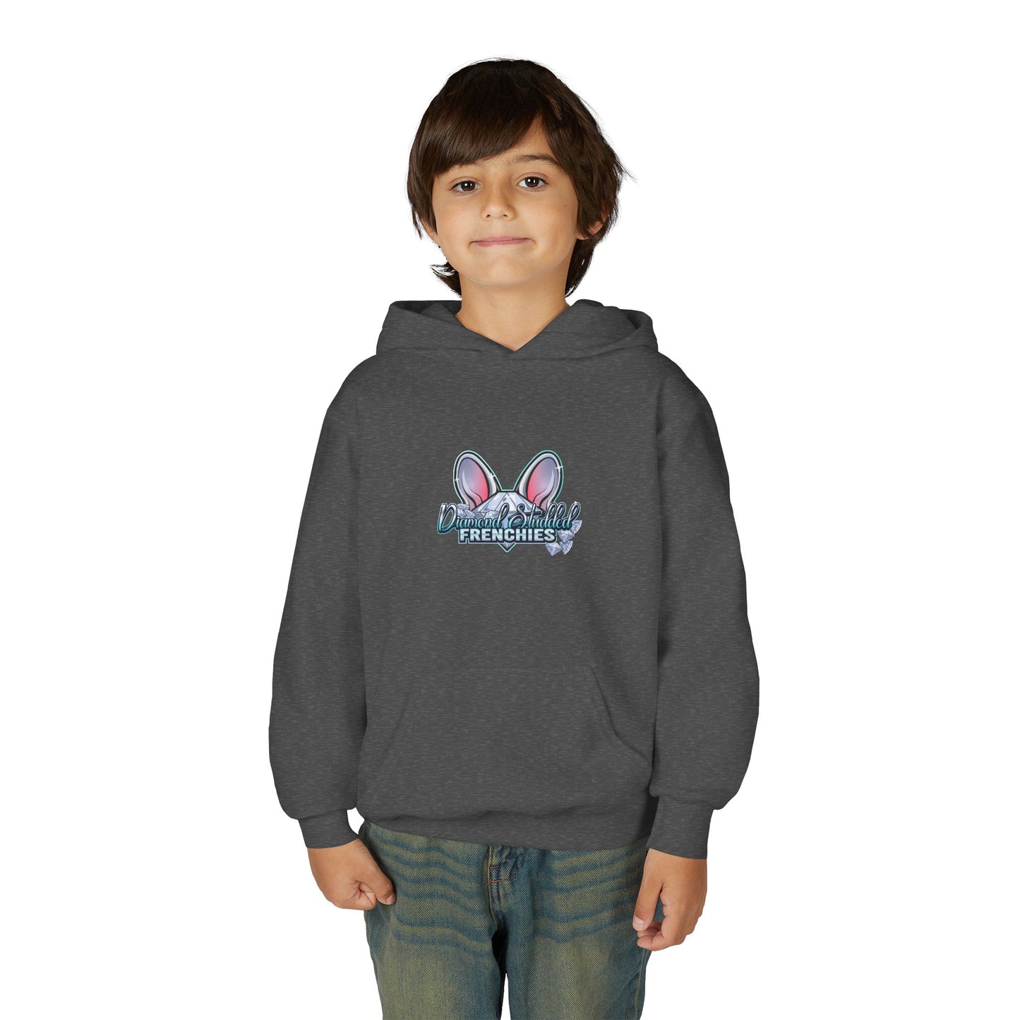 Youth Hoodie — Cute "Frenchies" Bunny Ear Design