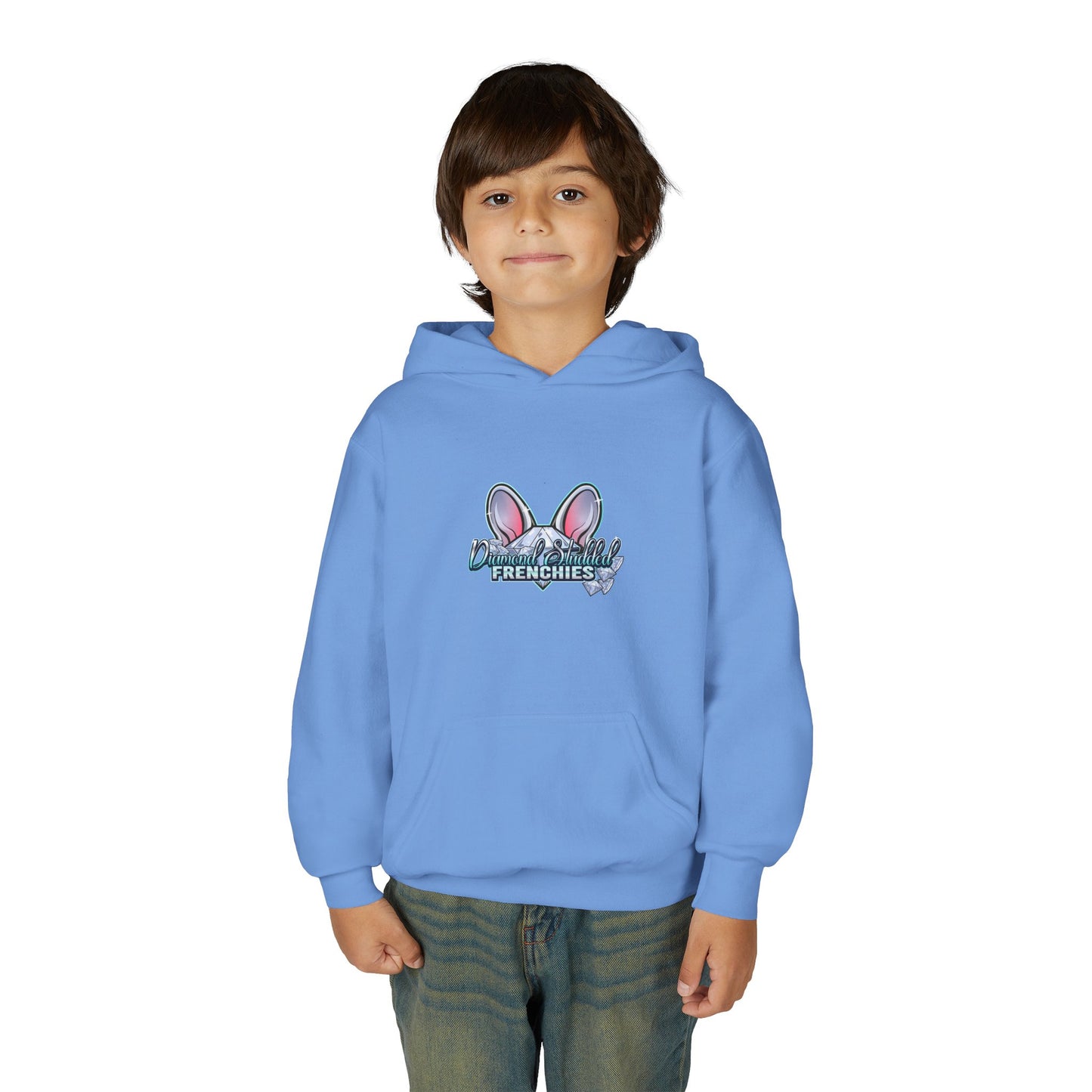 Youth Hoodie — Cute "Frenchies" Bunny Ear Design