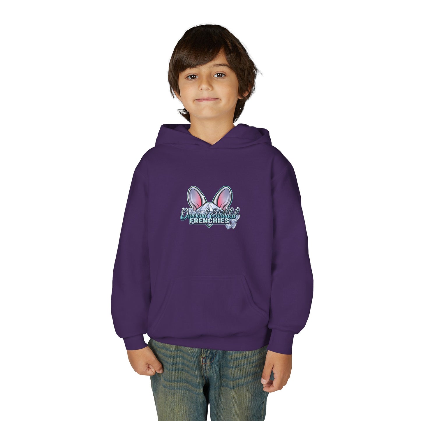 Youth Hoodie — Cute "Frenchies" Bunny Ear Design