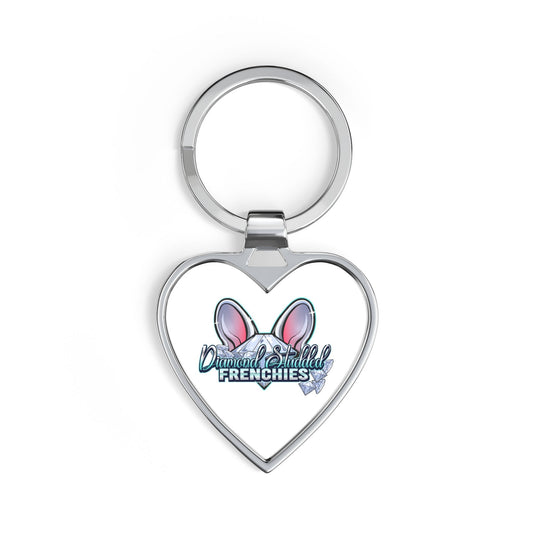 Frenchie Heart Keychain — 'Proud & Spoiled Frenchies' Cute Dog Lover Gift