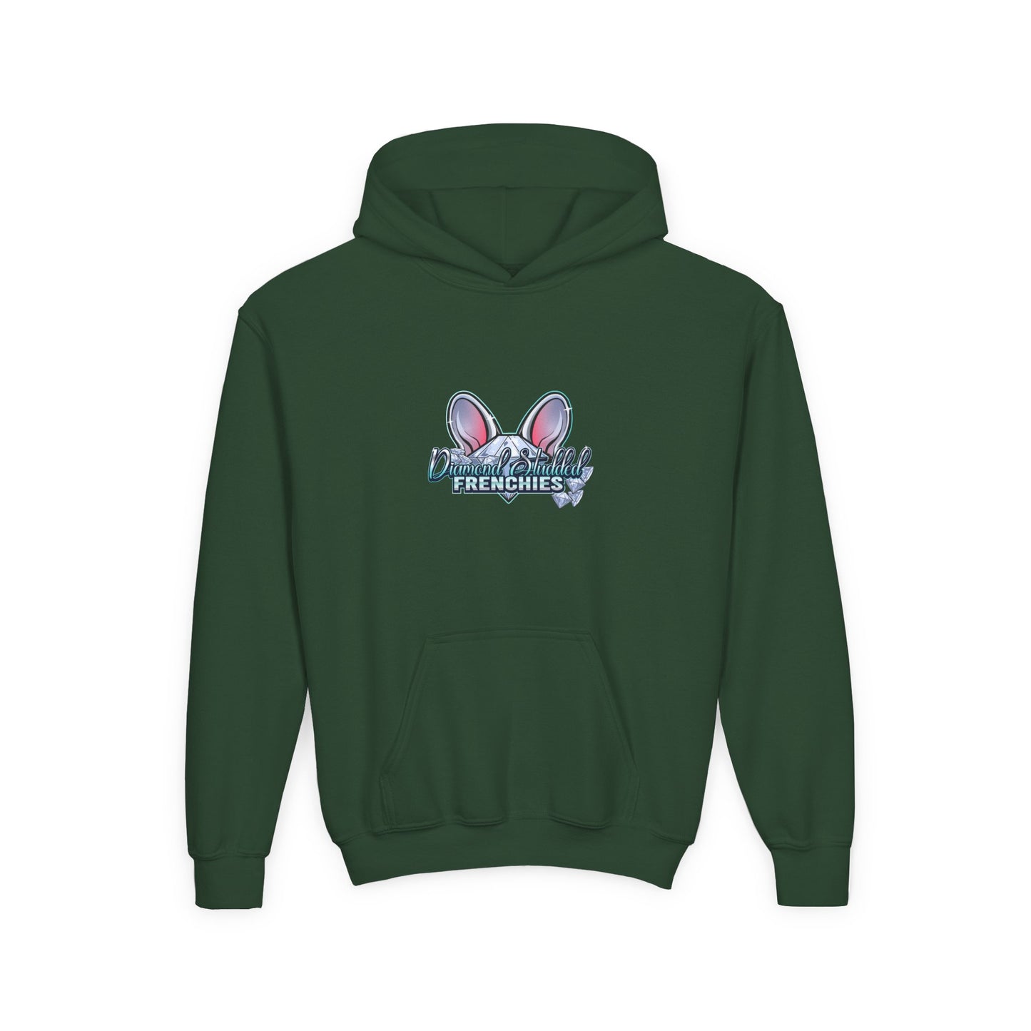 Youth Hoodie — Cute "Frenchies" Bunny Ear Design