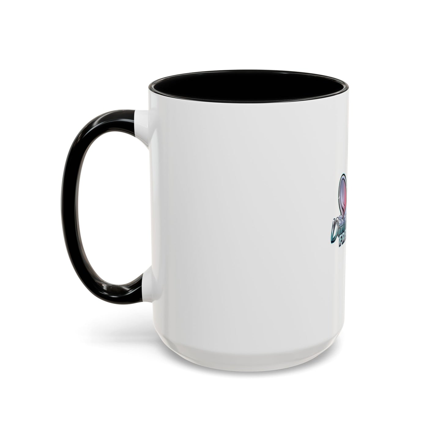 Diamond Studded Frenchies Accent Coffee Mug — Cute French Bulldog Ears Design