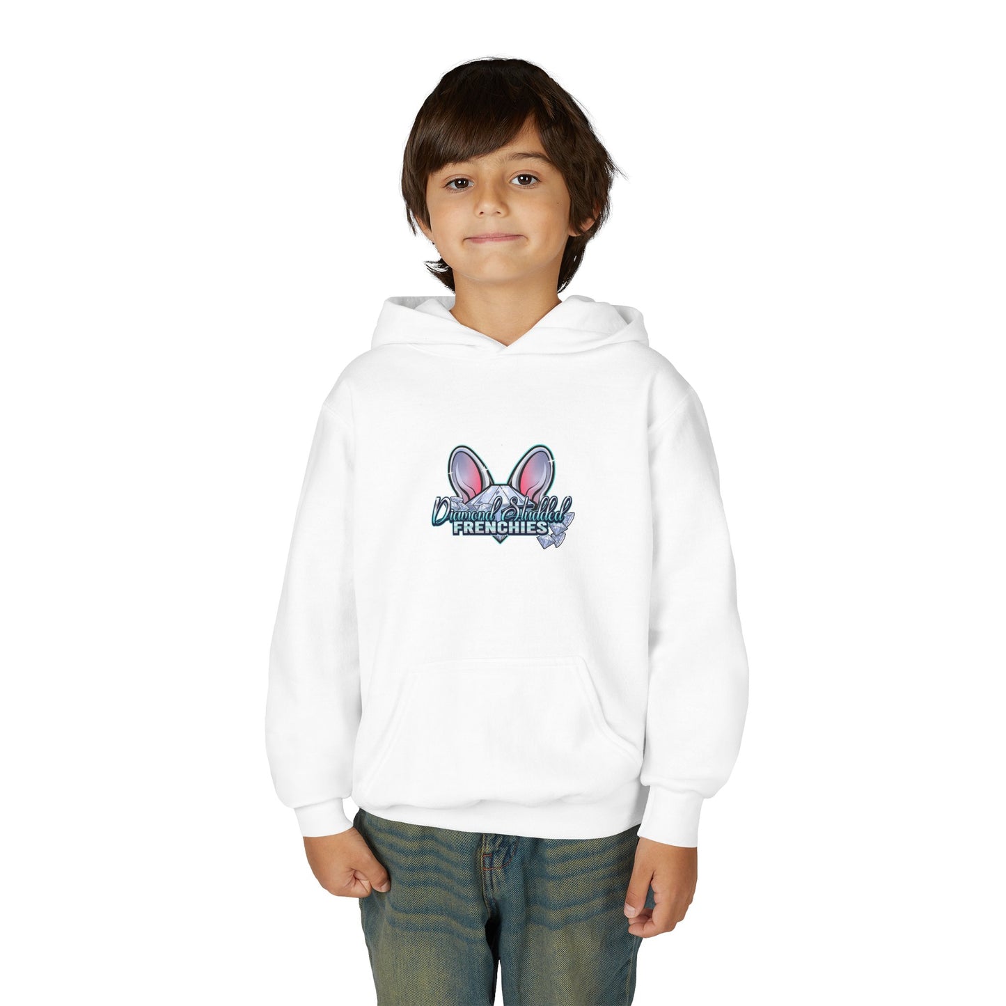 Youth Hoodie — Cute "Frenchies" Bunny Ear Design