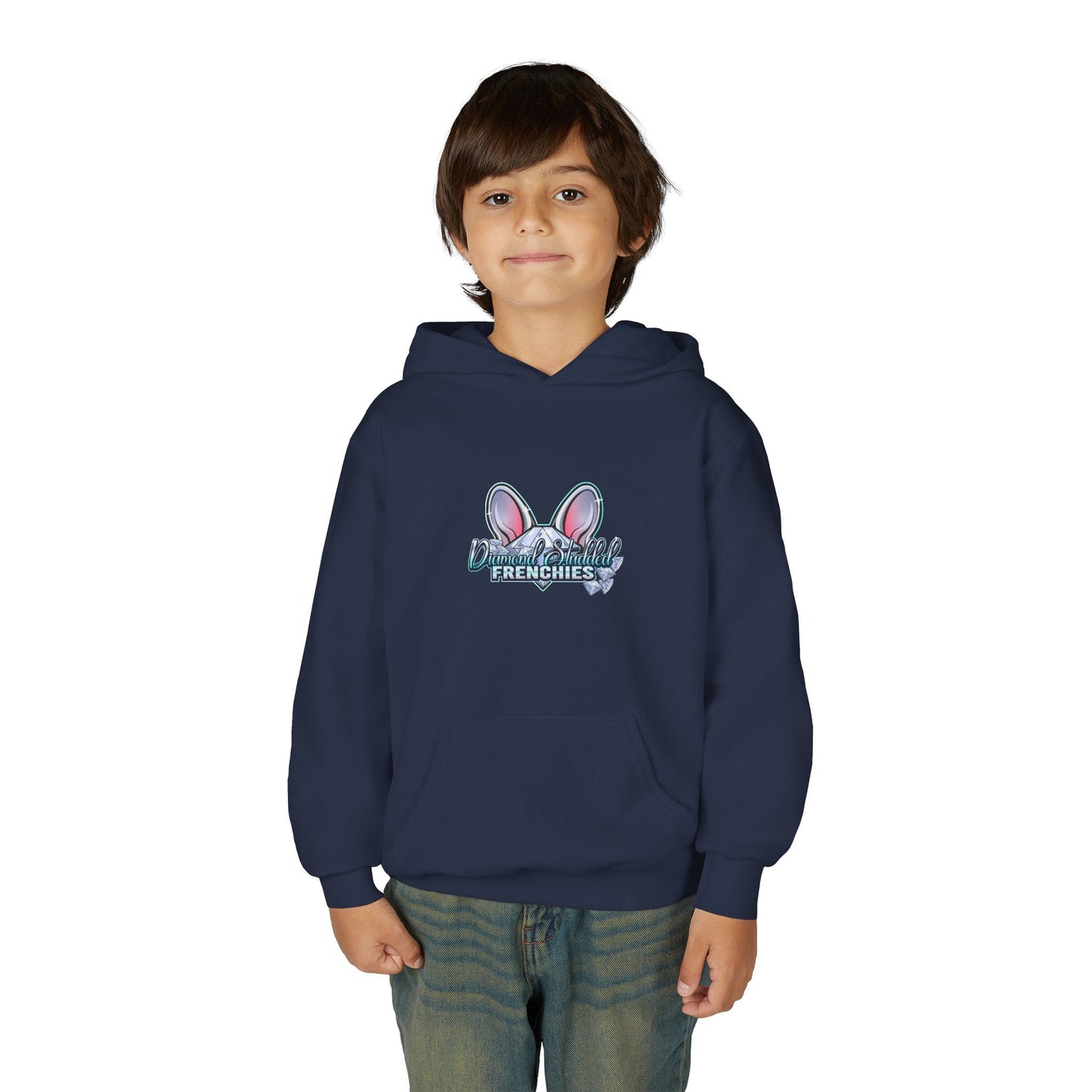 Youth Hoodie — Cute "Frenchies" Bunny Ear Design