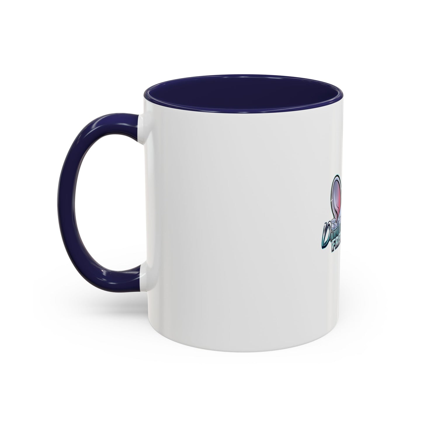 Diamond Studded Frenchies Accent Coffee Mug — Cute French Bulldog Ears Design
