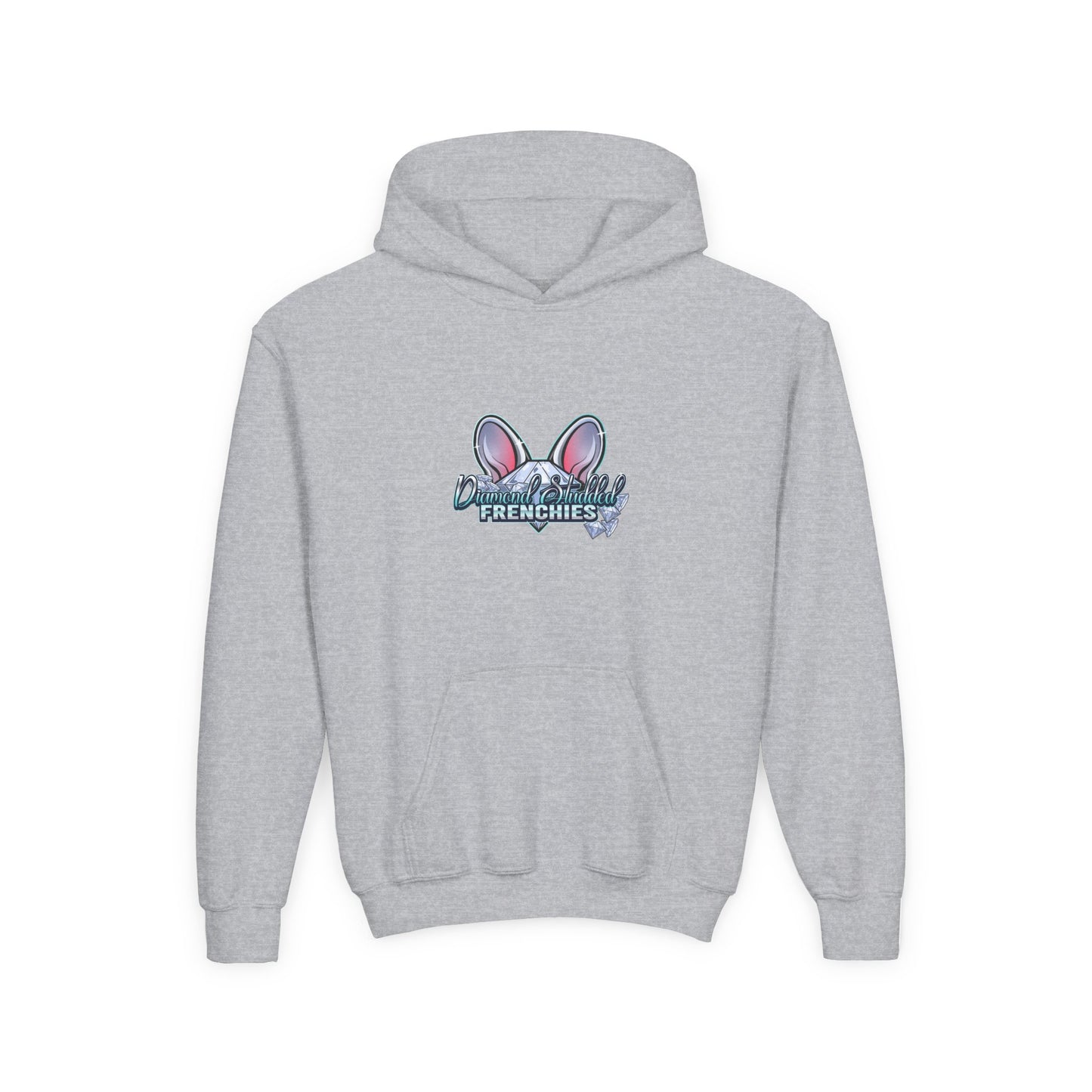 Youth Hoodie — Cute "Frenchies" Bunny Ear Design