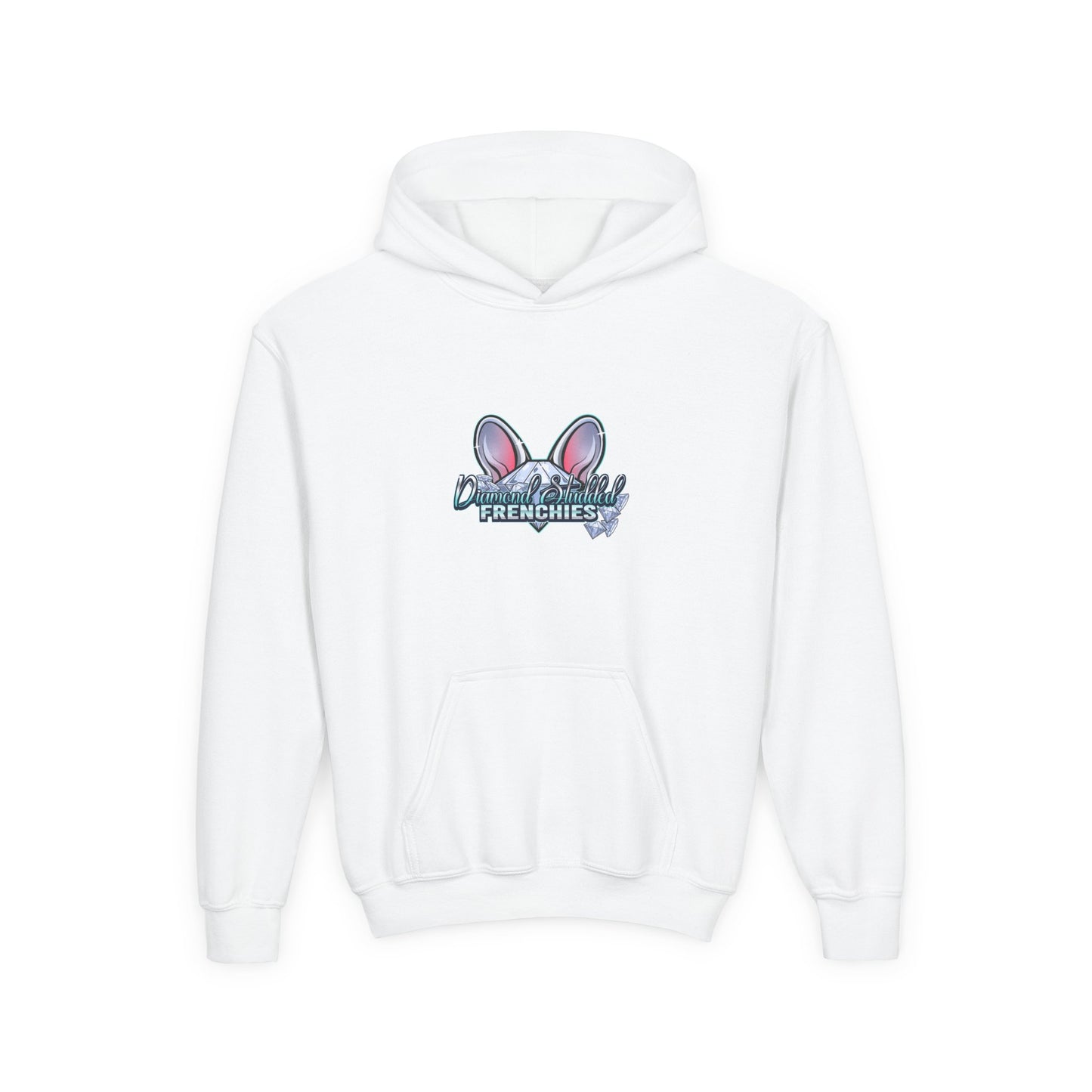 Youth Hoodie — Cute "Frenchies" Bunny Ear Design