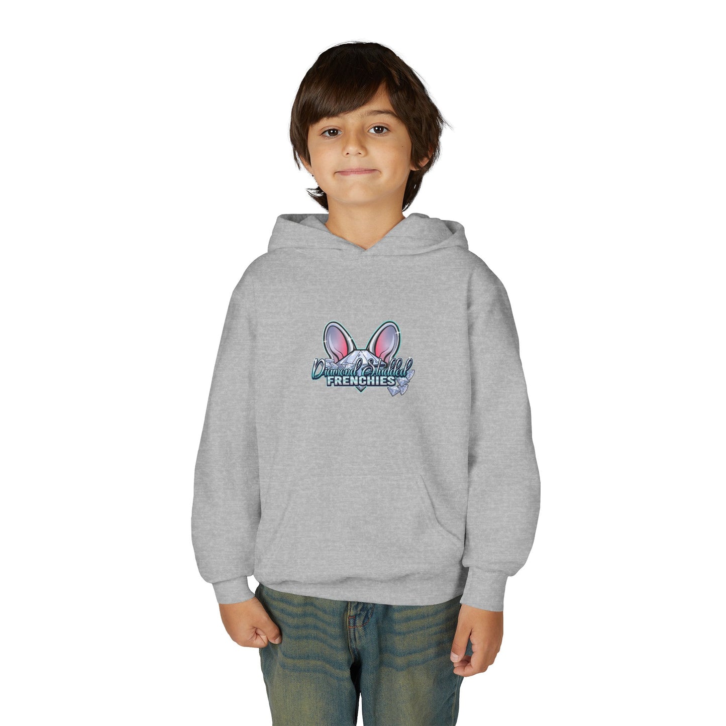 Youth Hoodie — Cute "Frenchies" Bunny Ear Design