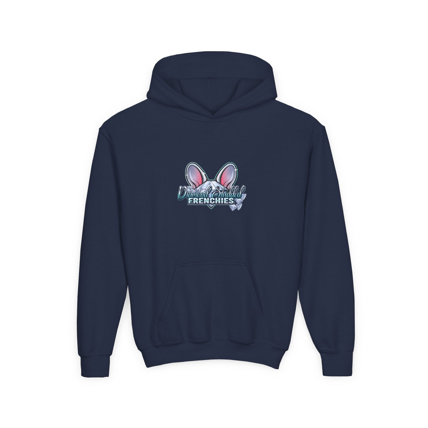 Youth Hoodie — Cute "Frenchies" Bunny Ear Design